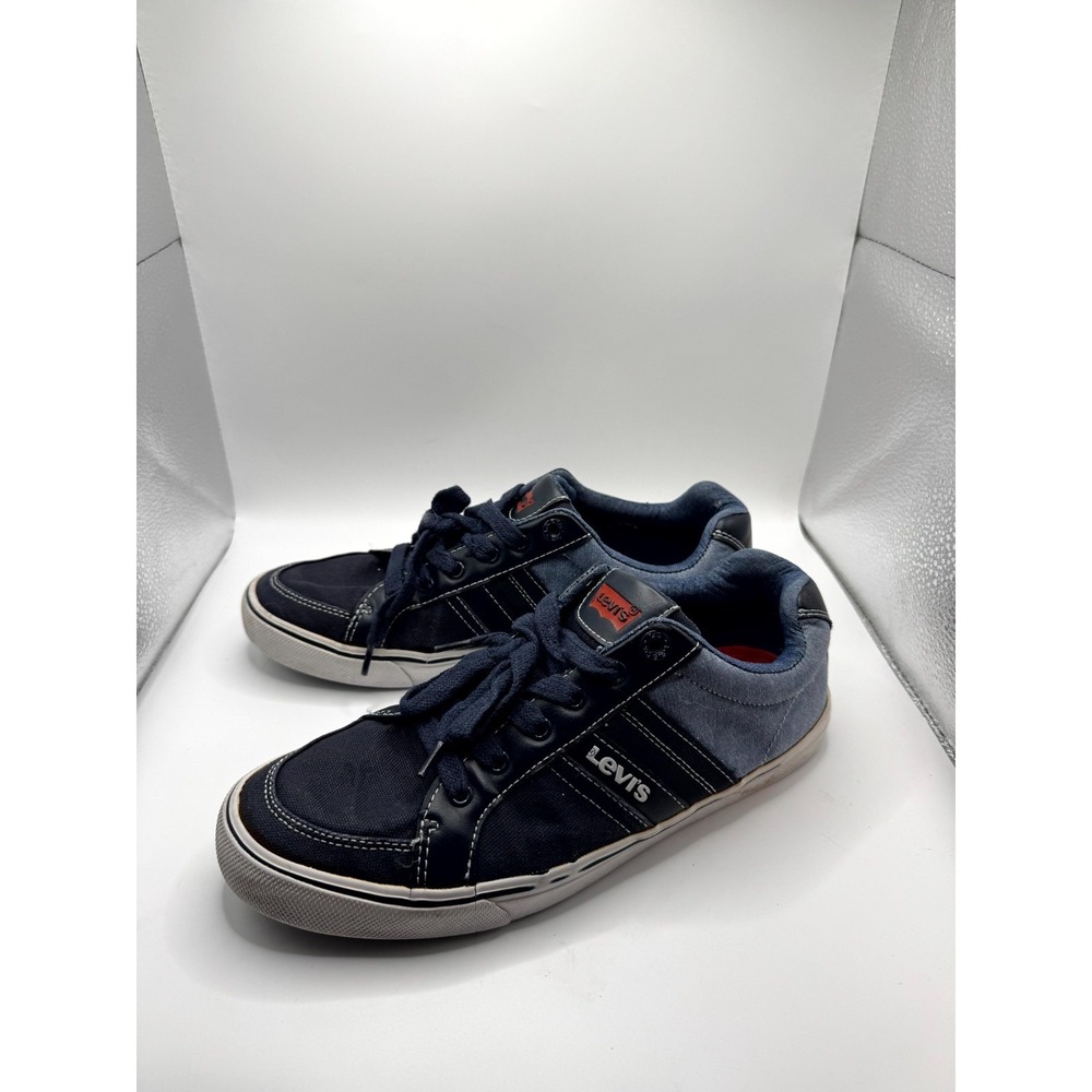 Levi's‎ Chambray 517435U80 Mens 8 Sneaker Navy Blue Low Top Lace Up Casual Shoes